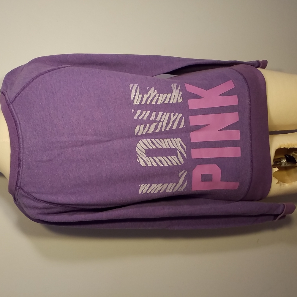 VICTORIA'S SECRET PINK Crewneck Sweatshirt Small Purple